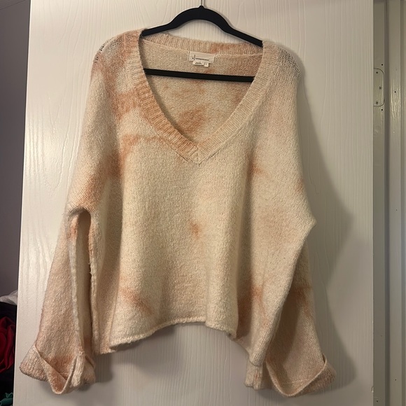 Anthropologie V-Neck Tye-Dye Sweater - Picture 1 of 3